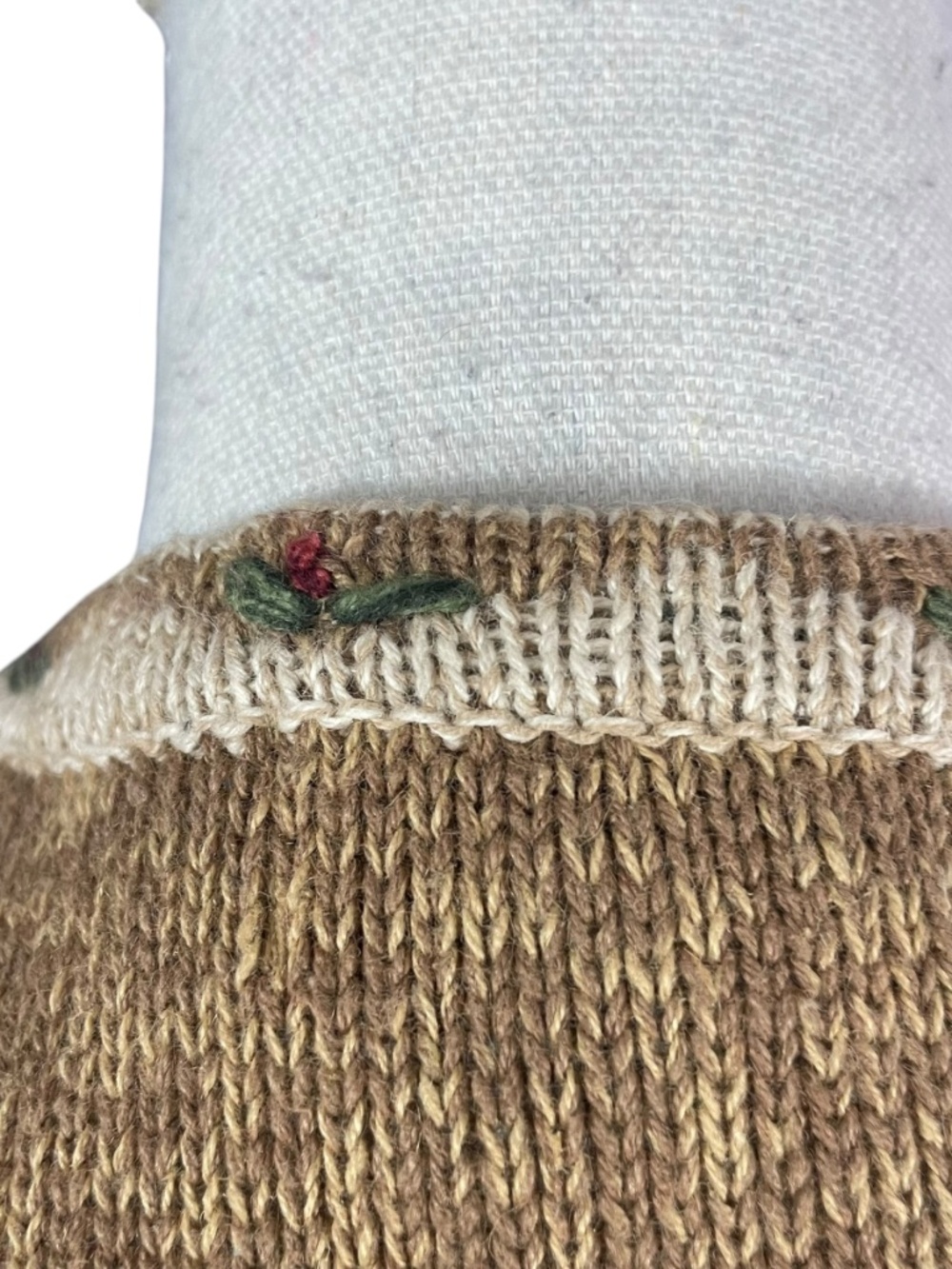 Cottagecore Patchwork Embroidered Cardigan M Homestead Farmhouse Floral Vintage - Picture 9 of 12